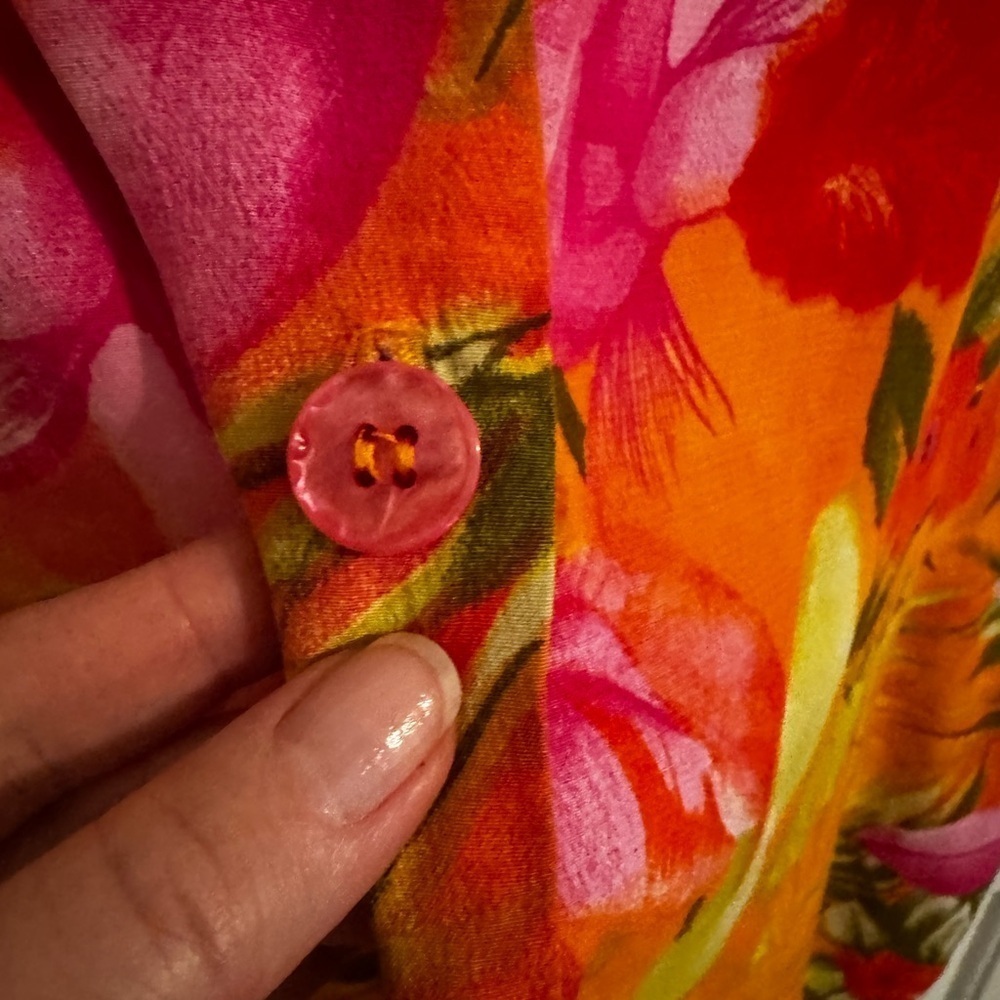 Draper's & Damon's Tropical Button Blouse Plus Size 3X - Picture 5 of 6